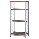 【直送】【代引/日時指定不可】アイリスオーヤマ メッシュオープンラック 幅57cm 4段 MOR-5512 ブラウン