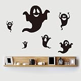 Dnven27 " W x 33 " H )ハロウィンHappy Ghosts Funny Monsters Scream壁デカールウィンドウステッカーハロウィーンキッズ部屋保育園パーティーのデコレー