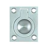 Deltana FRP175U10B 1 3/4-Inch x 1 3/8-Inch Solid Brass Flush Ring Pull by Deltana