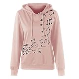 aimtoppy Womens印刷Fying長袖パーカースウェットシャツジャンパープルオーバートップスブラウス L2 ブラック AIMTOPPY