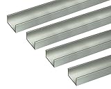 安田 アルミチャンネル 1m 1.0x11 x 5mm シルバー 4本組