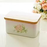 リンディボヌールレクタングルケース/ホーロー　　小物入れ　フタ付き