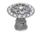 Carpe Diem Hardware 873-24AB Cache Round Knob with Swarovski Crystals, Medium, Platinum by Carpe Die