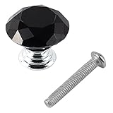 YideaHome 引き出し取っ手 お洒落 ハンドル　透明　ガラス つまみ　ダイヤモンド形　キラキラクリア　キャビネット　キッチンキャビネット 5個セットネジ付き