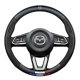 QiuFu 互換性がある マツダ ハンドルカバー ハンドルカバー Atez Angkesela CX-3 CX-4 CX-5 CX-8 Dimeo 全シリーズ共通 カーボン柄 本革 内装アクセサリー 高級特別車用 Sサイズ 36.5~37.9CM [並行輸入品]