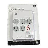 General Electric 6-Outlets Advanced Surge Protector With Phone and DSL Protection - 1200 Joules Prot