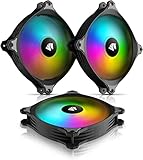 AsiaHorse アジアホース Rocket-X 120mm ARGB PCケースファン 5V 3ピン Sync対応 1600rpm 黒 