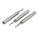 ダイヤ2スパイラルフルートストレートシャンクカッターHSS-ALエンドミル3枚を切断DealMuxの2.5ミリメートル