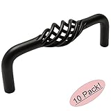 Cosmas 9992 – 96 FBフラットブラック鳥かごキャビネットハードウェアハンドルプル – 3 – 3 / 4 " ( 96 mm )穴中心 – 10パック