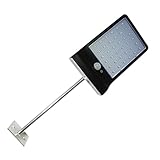 ノーブランド品センサーライト。昼はソーラー充電、夜は人感センサーで自動点灯。防犯に最適。 超明るい450lm、LED36灯。駐車場、玄関、中庭などに。モーションライト。ブラック。