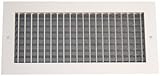 Speedi-Grille SGA-414 AMD 4-Inch by 14-Inch Soft White Aluminum Ceiling or Wall Register with Adjust