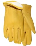 Midwest Gloves and Gear 850TH-S-AZ-6 Buckskin with Thinsulate Lined Insulation Work Glove, Small, 1-