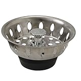 BrassCraft Kitchen Sink Basket Strainer with Rubber Stopper, Stainless Steel [並行輸入品]