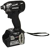 日立工機 18V コードレスインパクトドライバ 6.0Ahリチウムイオン電池1個仕様 急速充電器 ケース付 ブラック WH18DDL2(LYCK)(B)