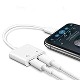 iPhone イヤホン 変換ケーブル lightning 充電 同時 二股接続ケーブル ライトニング イヤホン 変換アダプタ 通話可能 音楽