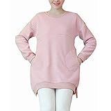 (マーシェル) Marshel マタニティ トップス 長袖 お出かけ用 かわいい おしゃれ シンプル ピンク L