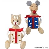マークス 【2013Xmas（クリスマス）】ウッド トイ・プレゼントレスニー/ネコ＆ネズミ/デトア