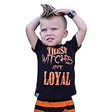 大きなクリアランス。 Daoroka ベビートップス 1-5歳 オールドファッション 幼児 男の子 キッズ ハロウィーン 服 半袖 レターシャツ 秋冬服 90 ブラック