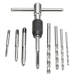 drillpro t handle screw tap wrench with m3-m6 taps and drills