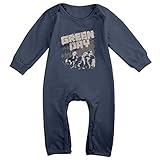 カッコいい 幼児 ロックの殿堂 グリーン デイ 半袖ロンパース 体に合う Navy Size 18 Months