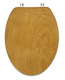 TopseatネイティブImpression細長いトイレシートW /クロームメタルヒンジERGONOMIA Bentwood