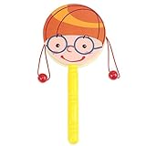 NOQ Cartoon Wooden Rattle /子供の教育玩具