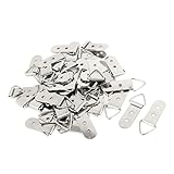 50Pcs Metal Double Hole Triangle D Rings Picture Frames Hanging Hanger [並行輸入品]