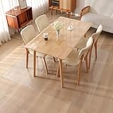 Yiwbj ダイニングマット 透明 エンボス加工 140x140cm 厚さ1.5mm 特大サイズ PVC 床保護マット クリア 撥水 ダイニングテーブル 下に敷くマット 超大判 床 保護シート 汚れ防止 お手入れ簡単 床暖房対応 滑り止め (厚さ1.5mm, 140*140cm)