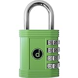 Padlock - 4 Digit Combination Lock for Gym, Sports, Employee & School Locker, Outdoor, Fence, Hasp a