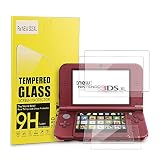 3DS XLスクリーンプロテクター 強化ガラストップ液晶 トップスクリーンとHDクリアクリスタルPETフィルム対応 ボトムスクリーン保護フィルター Nintendo 3DS XL/New 3DS XL用