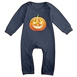クール 赤ちゃん 嬉しいカボチャの笑い　遊びの誘い 子供服 100%綿 Navy Size 12 Months