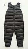 (WE●LOVE)ダウンベスト キッズ ベビー服 オーバーオール 秋冬 防寒 保温 かわいい 柔らか 快適 男女兼用 (80CM, 黒)
