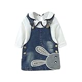 Mayababy 子供服 女の子セット ベビー服 スカート おしゃれ　キッズ　子供　女の子　長袖Tシャツ　トップスとデニム　ドレス　Tシャツ＋ワンピース　子供服　２点セット　通学　お出かけ　普段着 赤