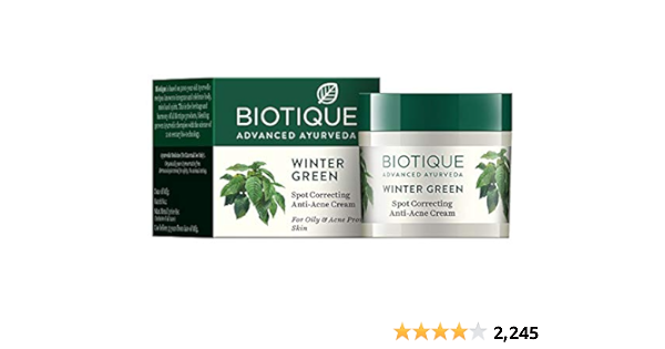 biotique winter green spot correcting cream
