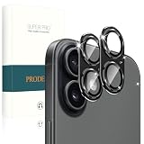PRODELI For iPhone 17 専用 カメラフィルム アルミ合金製＋AR高透過率 一体型 硬度9H キズ防止 耐衝撃 高透過率 防爆裂 気泡ゼロ 露出オーバー防止 強化ガラス アイフォン 17 用 レンズ 保護フィルム (ブラック/2枚入り)