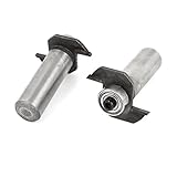 uxcell　横溝ビット 切り込みルータービット 12.7mm x 2mm エンドベアリング グレー