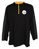 Pittsburgh SteelersメンズSmall 1 / 4 Zipプルオーバーシャツ – ブラック&ゴールド