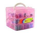 Shopkins Storage Organizer - Compact Container and Carrying Display Case - 3 Stacked Layers Holds Ab