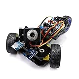 Freenove Raspberry Pi 5 / 4B / 3B+ / 3B / 3A+ 用 Three-Wheeled Smart Car Kit、ビデオモード、レーダーモード、アプリ制御、超音波距離センサー、カメラ、サーボ（Raspberry Piは含まれません）