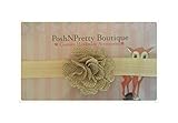 2 Burlap Jute petite Flower baby PoshNPretty headband - Natural by PoshNPretty