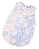 CozofLuv 100％綿6重ガーゼ スリーパー ベビーパジャマ 通気 寝冷え防止 汗を吸収する 赤ちゃん寝袋 夏 冷暖房 ボタン開閉式 (0歳~7歳頃) (S (40cm*60cm), 青)