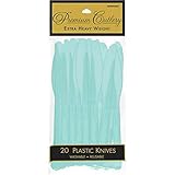 (Robin's Egg Blue) - Amscan Party Perfect Cool Plastic Knives (20 Piece), Robin'S Egg Blue, 26cm x 1