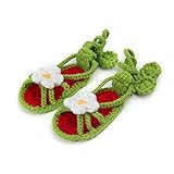 Elee Handmade Baby Girl Lace-ups Sandals Crochet Crib Toddler Shoes Photo Props (#3) by Elee