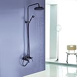 Lightinthebox 8 inch Antique shower head 3 Handles Oil-rubbed Bronze Wall Mounted Waterfall Rain + H