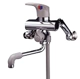 ミズタニバルブ 【浴室用シャワー混合栓】 壁付シングルシャワー水栓 グレーハンドル MB300