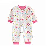 エルフ ベビー(Fairy Baby)新生児服 カバーオールロンパース 前開き 長袖 四季兼用 可愛い 出産祝い S 花柄