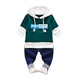 緑＋青　男女兼用　2点セット（上着＋パンツ）　ベビー服　女の子　赤ちゃん服　幼児　子供服　男の子　長袖　4サイズ　キッズ服　ロンパース カバーオール　満月/出産祝い/プレゼント70CM－80CM－90