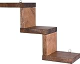 ウォールシェルフ手作り 天然木 壁掛け棚 棚 壁掛棚 壁掛け階段棚 幅31cmX奥行9cm (ウォルナット色)