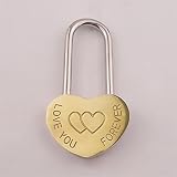 fidgetgear Personalised Engraved Loveハート南京錠結婚ロック記念カップルギフト LOVE YOU A11WRXY-36060E6241-79