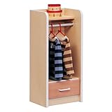 キッズロッカー ( 衣類収納 子供部屋家具 ) 木製 ( 天然木 ) 幅40cm×奥行34cm 引き出し収納付き 日本製 ナチュラル 【 完成品 】 大川家具